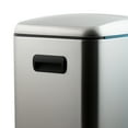 thumbnail image 6 of Organize It All 40 L Dual Compartment Recycling Bin, 17.5" x 16.2" x 23.6", Stainless Steel, 6 of 10
