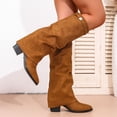 thumbnail image 5 of Womens Middle Knee High Boots Casual Winter Long Boots Mid-Heel Knee-High Boots for Women, 5 of 6