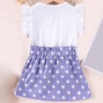 thumbnail image 4 of Fesfesfes Children's Fly Sleeve Top and Skirt Set Solid Color Summer 2-Piece Outfit,Round Neck Elastic Waist Casual Wear,Cute Matching Clothes for Girls(Purple,3 Years), 4 of 7