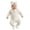 White, variant on Newborn Baby Girl Coming Home Outfit Ruffle Long Sleeve Footies Romper Infant Fall Bow Headband Clothes