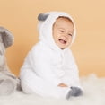 thumbnail image 2 of Baby Boy / Girl 3D Bear Design Winter Hooded Jumpsuit, 2 of 7