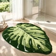 thumbnail image 3 of Frabe Cute Bathroom Rugs with Green Leaf Plant, Soft, Fluffy, Plush, Absorbent, Quick Dry, Non Slip, Machine Washable for Shower Floor, Bathroom, Bedroom,Kids Room, 23.5" x 31.5", Monstera, 3 of 13