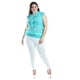 thumbnail image 5 of Blusa con detalle de olan Roman Fashion / Tallas Extras, 8048 (Menta) verde claro 42, 5 of 6