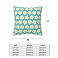thumbnail image 2 of Throw Pillow Covers, Cute Fried Egg Pine Green Soft Square Pillow Cases with Invisible Zipper for Couch Bed Sofa, Farmhouse Fall Home Decor 18"x18", 2 of 7