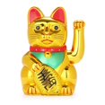 thumbnail image 2 of Lucky Fortunes Cat Japanese Gold Lucky Cat With Waving Arm Battery Operated Restaurant Decoration New, 2 of 3