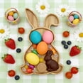 thumbnail image 6 of 1/2 Pack Rabbit Serving Wood Trays Cute Wooden Serving Trays Party Supplies Dish Easter Egg-Shaped Plate Easter Day Table Tray Snacks Dish for Housewarming Party Spring Rustic Decoration, 6 of 6