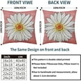 thumbnail image 3 of Spring Daisy Pillow Covers 16x16 Set of 2 Cute Floral Pink Summer Outdoor Decorative Throw Pillows Farmhouse Flower Pillowcases Linen Cushion Case Decor for Home Sofa Couch Bed, 3 of 7