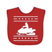 Inktastic Snowmobile Gift Silhouette Boys or Girls Baby Bib