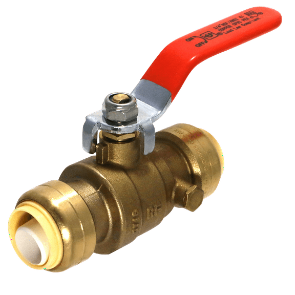 1 Pcs XFITTING Push Fit 3/4 Inch x 3/4 Push Fit Inch Ball Valve with Drain, 28-2-5=1XX
