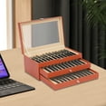 thumbnail image 4 of Premium Pen Display Box, 36 Slots for Pen Collection, Soft Velvet Lining, Glass Lid, Stain-Resistant, Perfect for Organizing and Displaying, 4 of 5