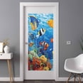 thumbnail image 3 of Ocean Marine Window Privacy Film Life Tropical Fish Coral Underwater World Decorative Glass Window Film UV Blocking Static Cling Non-Adhesive Sticker Covering for Home Door 35.4x78.7 inches, 3 of 7