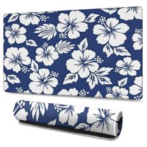 Long Mouse Pads for Desk,Pioneer Flower Floral Print Pattern Desk Mats on Top Of Desks, Desk Mouse Pad Extra Large with 3mm Non-Slip Base and Stitched Edge for Gaming,Office,Work,Home 47.3"x23.6"