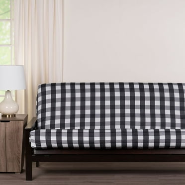 SIScovers Buffalo Plaid Black Full Size Futon Cover