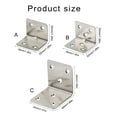 thumbnail image 3 of Set of 20 L Shape Brackets, Stainless Steel Heavy Duty Corner Brace Support Mount 4-Hole/6-Hole for Shelving, 3 of 8