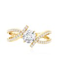 thumbnail image 4 of Rosec Jewels Lab Grown Diamond 1 Carat Engagement Ring, EF-VS Quality - Ideal For Gift, 14K Yellow Gold, US 3.50, 4 of 8