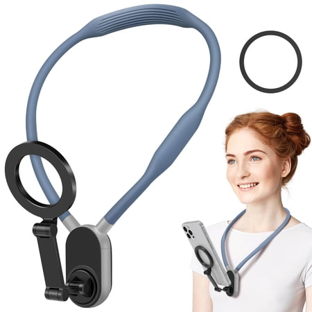 Magnetic Neck Phone Holder, Phone Neck Mount, Magnetic Neck Mount for Phones, Hand Free POV/Vlog Phone Holder, iPhone Chest Mount, Video Recording for iPhone 15 14 13 12 Seires & All Android Phones