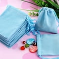 thumbnail image 2 of 50 Unids Soft Rectangle Terce Drawstring Pouch Favor Favor / de Azul Colco Bolsas de lazo de terciopelo, 2 of 8