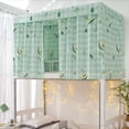 thumbnail image 1 of Printed Dormitory Bed Curtain with Rope & Clasp College Single Bed Shade Cloth for 4/4.5 inch Bunk Bed, 1 of 2