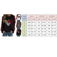 thumbnail image 3 of XIAOCHA Women Double Heart Embellished Sweatshirt Valentine Loose Long Sleeve Round Neck Pullover Spring Soft Daily Top, 3 of 6