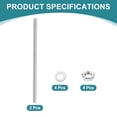 thumbnail image 3 of Uxcell 2pcs Fully Threaded Rod, M10 x 250mm 201 Stainless Steel Right Hand Threads Rods with Nuts and Flat Washer Fully Studding Rod Bar for Clamps, Hangers and U-Bolts, 3 of 6