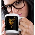 thumbnail image 2 of 3drose, Fire Dragon with Horns, Wings, Legs. Fire, Flames on Black Backdrop, 15oz Mug, 2 of 6