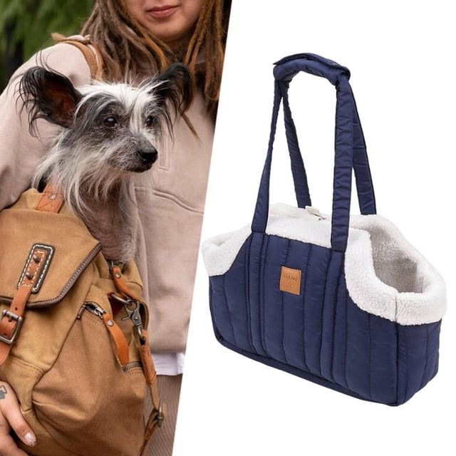 Bolsa de transporte para gatos gruesa de invierno Fernando azul