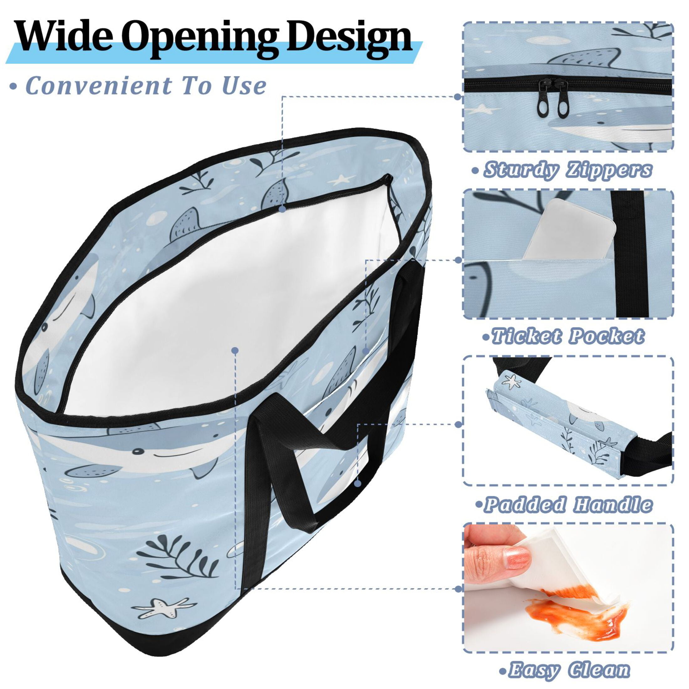 Large Hand-held Ice Pack Picnic Bag Insulation and Refrigeration Suitable for Shopping Picnics and Camping Super Cute Fish