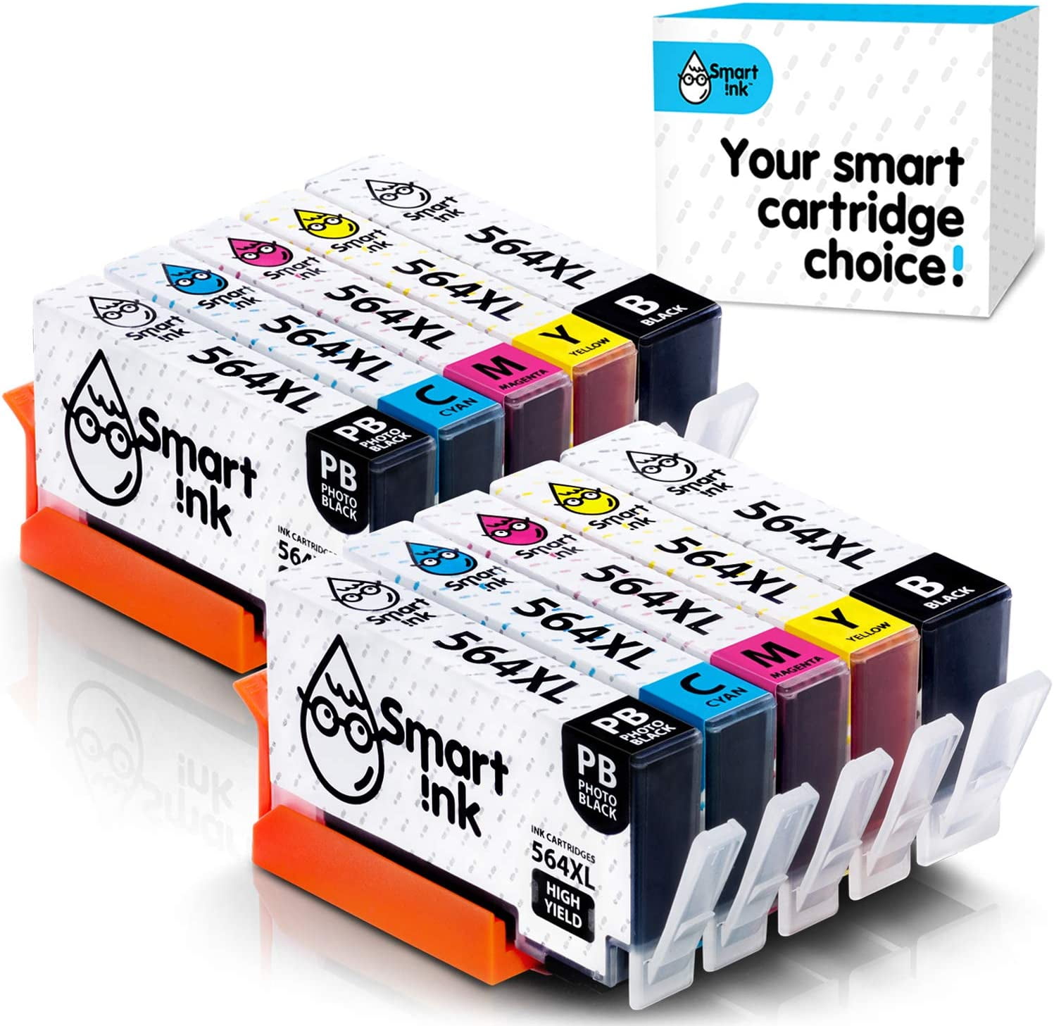 Smart Ink Compatible Ink Cartridges for HP 564 XL 564XL High Yield 10 Pack(2BK, 2PBK & 2C/M/Y 