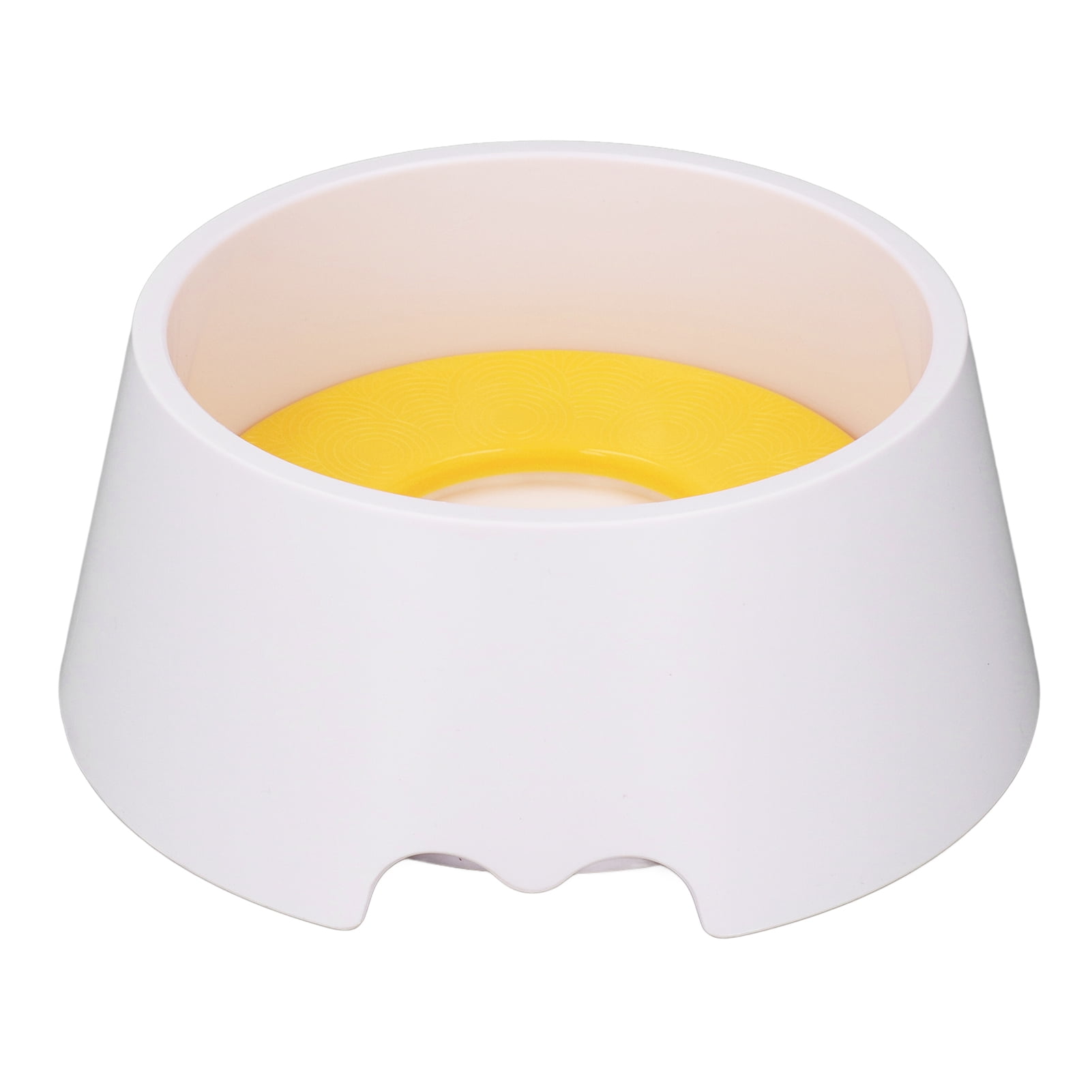 Nieyigj Premium Pet Slow Water Feeder Bowl, Splash Proof & Prevent Slip Raised Water Dispenser, Interactive Dog & Cat Slow Drinking Bowl, Bright Yellow (8.66 in / 22 cm)