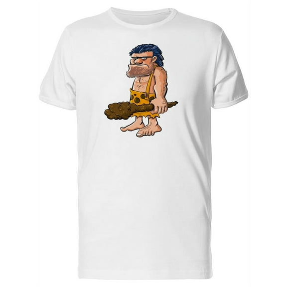 Funny Caveman Cartoon T-Shirt Men -Image by Shutterstock, Male 3X-Large