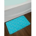 thumbnail image 2 of Japanese Sakura Bath Mat, Simplistic Inspired Twigs of Blossoming Cherry Flowers, Plush Bathroom Decor Mat with Non Slip Backing, 29.5" X 17.5", Sky Blue and Champagne, by Ambesonne, 2 of 2