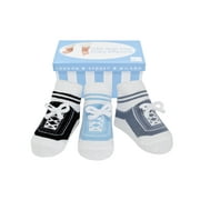 Baby Emporio-Baby Socks with Shoe-look-3 Pr-Cotton-Shoelaces-Gift box-0-12 Months - LITTLE STEPS