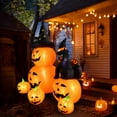 thumbnail image 5 of MAGOTAN 6 FT Halloween Inflatable Pumpkin Halloween Inflatable Pumpkins and Cat Outdoor Yard Decoration Build-in 7 LED White Lights, 5 of 8