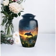 thumbnail image 2 of Shining Dolphin Urns for Human Ashes Adult, Cremation Funeral Urn for Female - Memorial Decorative Urn - Ashes Urns Keepsake - 3inch 4pcs Small & 10inch 1pcs Large Size Combo- Pack of 5, 2 of 7