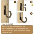 thumbnail image 2 of 60 ganchos de pared de bronce antiguo vintage con tornillos, perchero pequeño con tornillos para cuencos, joyas, bolsos, toallas, baño y cocina, 2 of 4