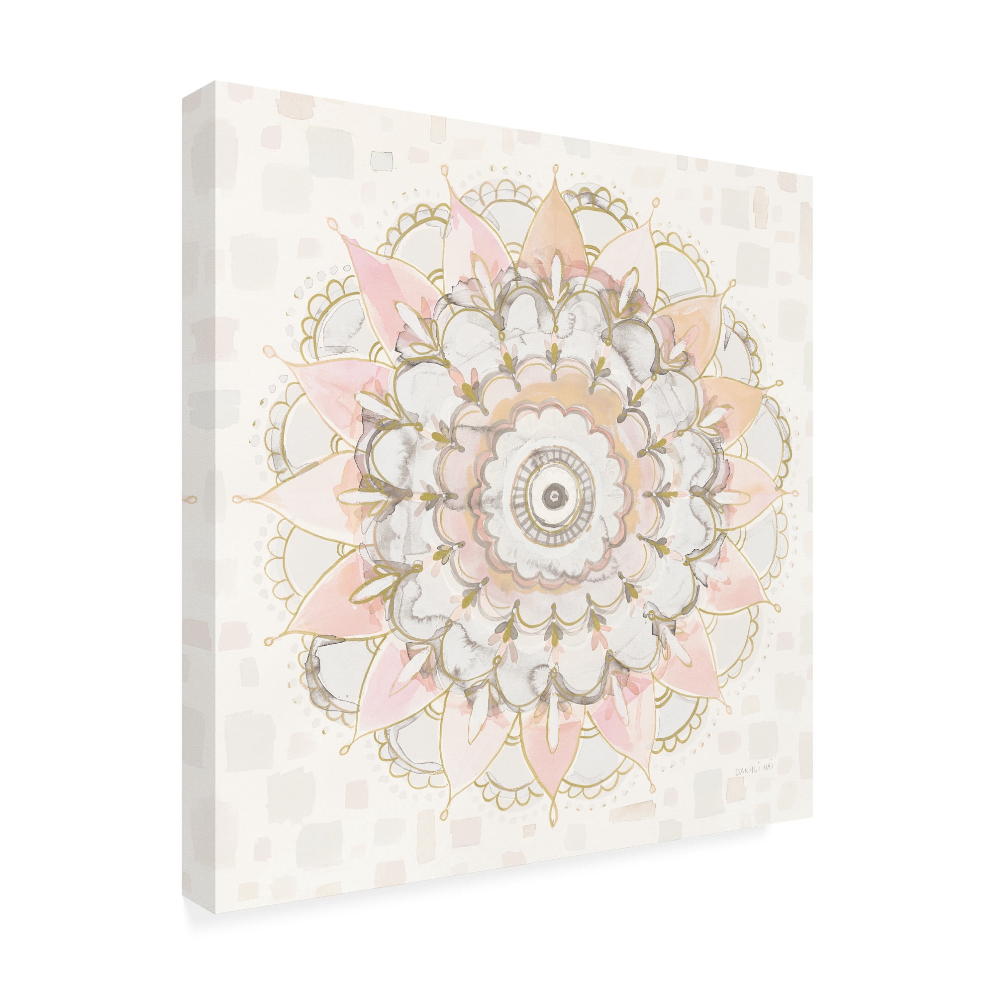 Trademark Fine Art 'Modern Mandala Square Champagne' Canvas Art by Danhui Nai
