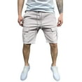 adviicd Linen Shorts Men's Belted Tactical Cargo Long Shorts Inseam