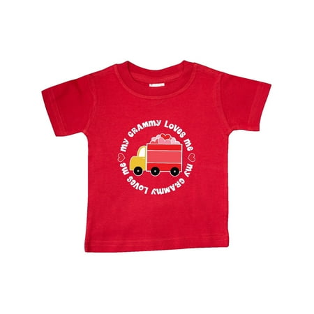 

Inktastic My Grammy Loves Me Valentine Truck Gift Baby Boy or Baby Girl T-Shirt