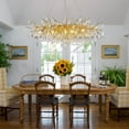 thumbnail image 3 of Modern Crystal Chandeliers for Dining Room, L47.2" Gold Tree Branch Rectangular Chandelier, Dining Room Light Fixture 13-Light High Ceiling Lights, Chandeliers for Foyer, Living Room, 3 of 6