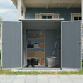 thumbnail image 2 of Remise de Rangement Extérieure Armoire en Résine Imperméable avec Porte Verrouillable pour Bicyclettes et Meubles de patio, Gris, 2 of 8