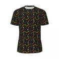 thumbnail image 4 of T Shirt For Men Polka Dot Rainbow Male Retro Print Fun Sports T-Shirts Breathable Summer Fashion Tee, 4 of 7