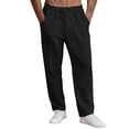thumbnail image 6 of Ahabrexf Linen Casual Trousers for Men, Solid Color, Polyester Blend, Summer Pants, 6 of 9