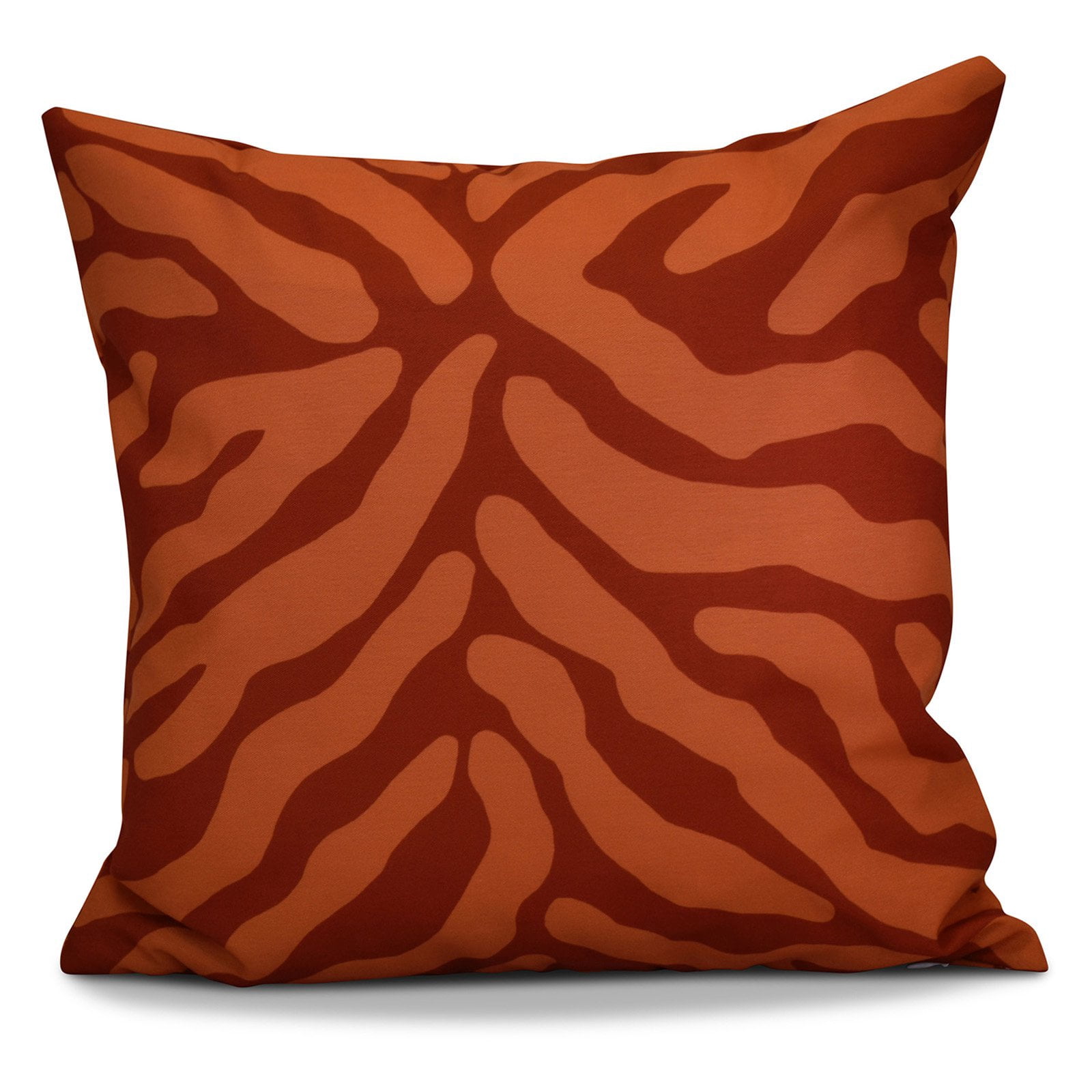 E by Design Flora and Fauna Animal Stripe Detail Print Outdoor Pillow