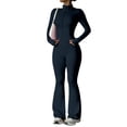 thumbnail image 2 of adaychics Yoga Outfits for Womens 2 Piece Set Long Sleeve Full Zip Jacket and High Waisted Flared Gym Leggings Set for Workout, 2 of 9