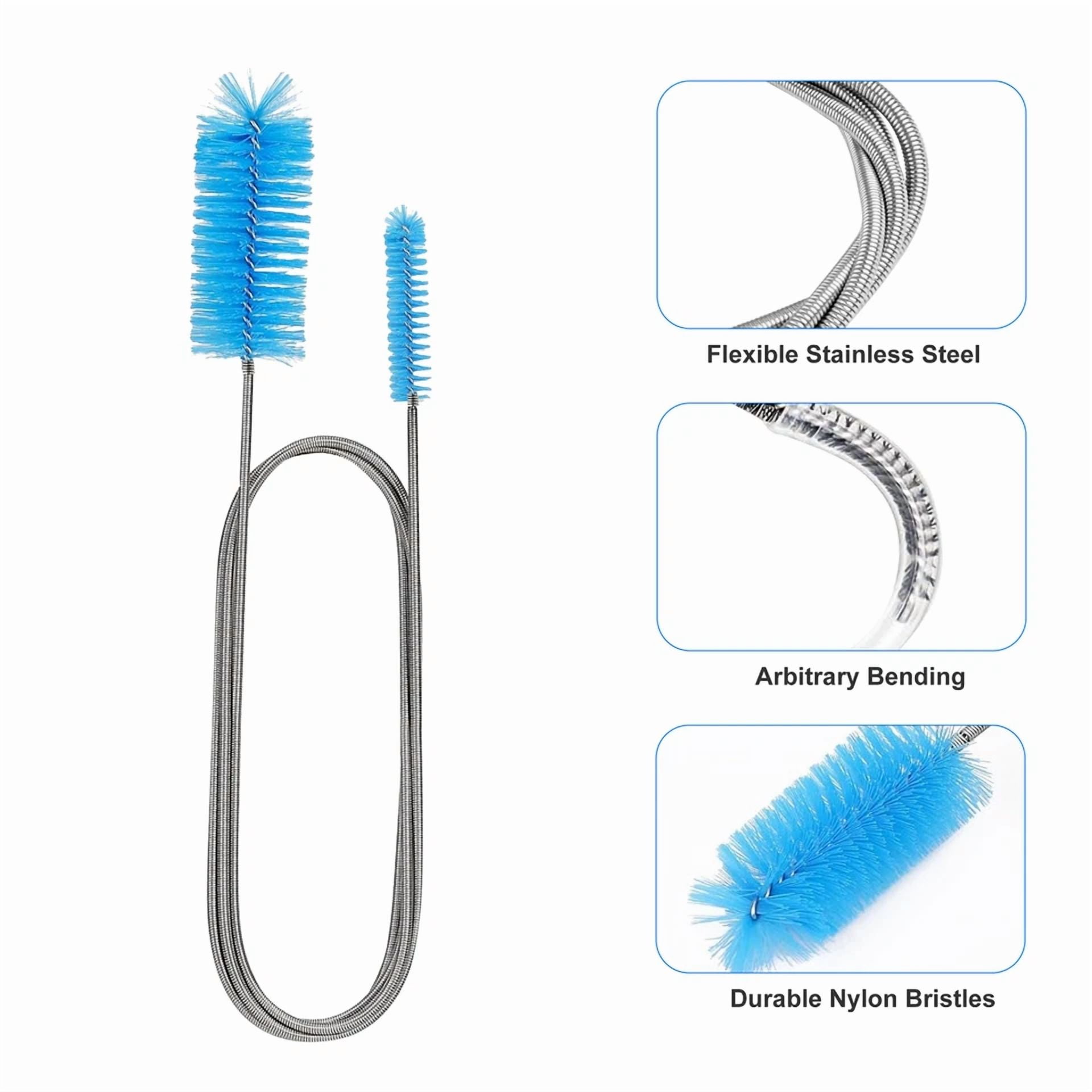 12Pcs Glass Bottle Pipe Cleaner Brush Set, Different Diameter Tube Straw Brush