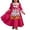 czb# Hot Pink457, variant on Child Girls Long Sleeve Dresses Traditional Flower Plaid Graphic Embroider Round Neck High Waist Pleated A-Line Long Dress Fashionable Party Birthday Breathable Cozy Dailywear,Black,3-4 Years