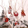 thumbnail image 4 of Colgantes decorativos de madera Cateissary para Navidad, paquete de 2 piezas, Muñeco de nieve volador, 4 of 6