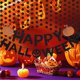 thumbnail image 3 of Pancarta de calabaza feliz Halloween con purpurina negra y guirnalda de puntos circulares de Halloween, decoraciones de fiesta de Halloween, decoraciones de calabaza de Halloween, decoraciones de fel, 3 of 5