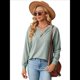 thumbnail image 1 of Blusas de Larga con Cuello en V para Mujer, Blusas Casuales Tipo Jersey, Blusas Holgadas y Elegantes, Blusas Tipo Túnica para Otoño. Verde Oscuro XL, 1 of 10