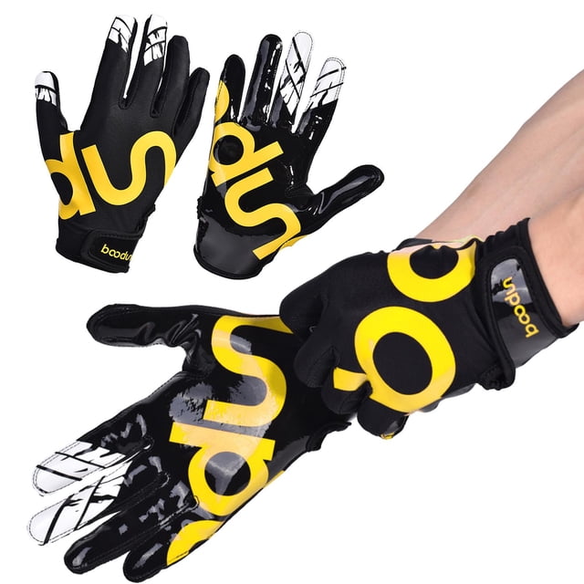 Par de guantes de béisbol, bateo de sóftbol, entrenamiento de s al aire libre para mujeres y hombres Amarillo M Cola Guantes de bateo de béisbol